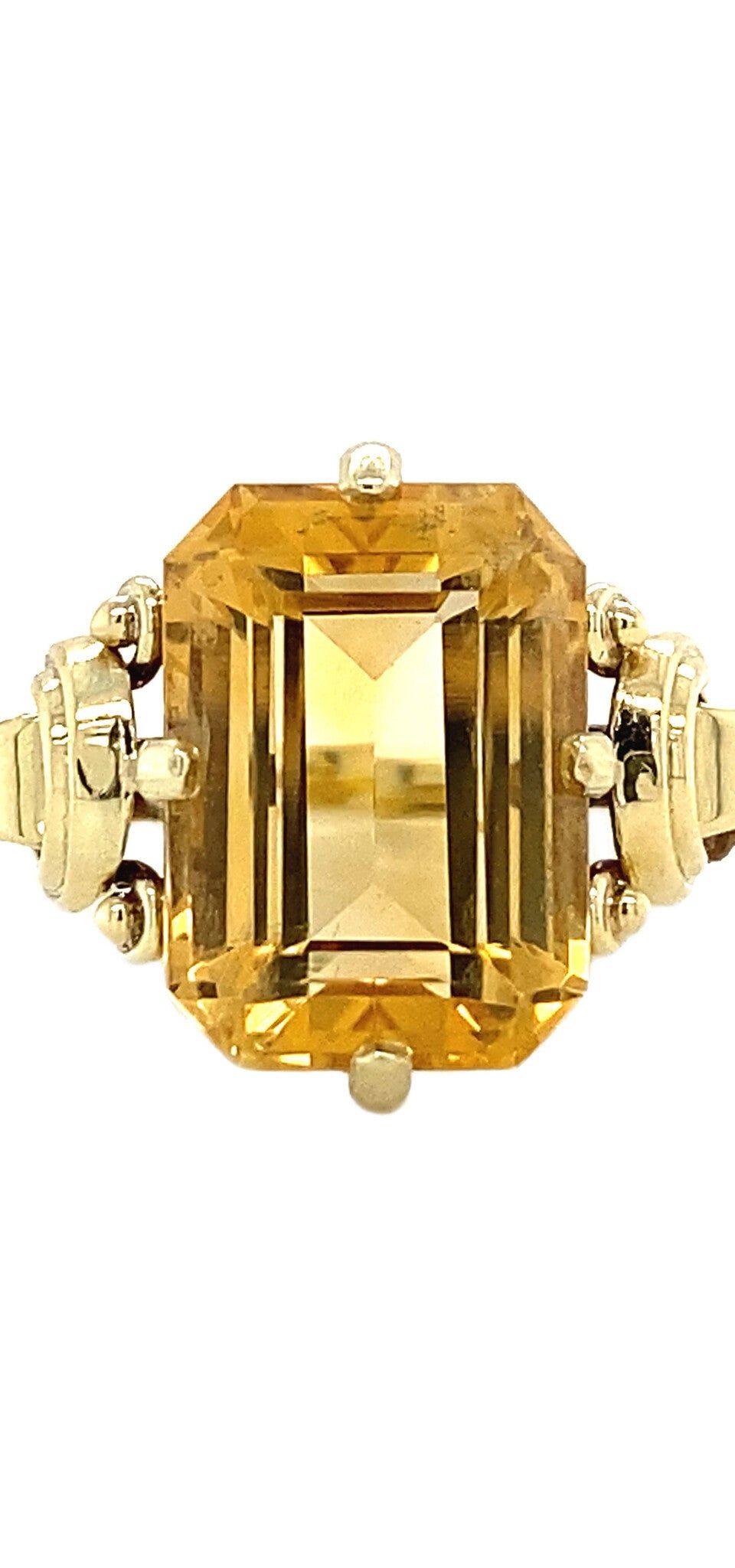 Vintage 14K Gold Ring with Citrine